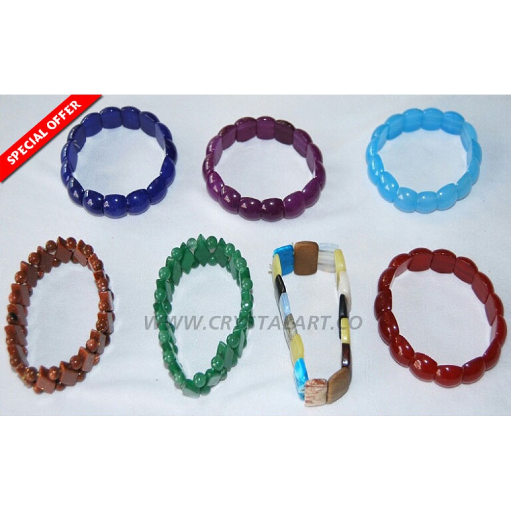 10PCS Wholesale 8mm Semi-Precious Gemstone Bracelet Set Healing Crystal  Bracelet | eBay
